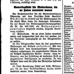 Anmeldepflicht 1939